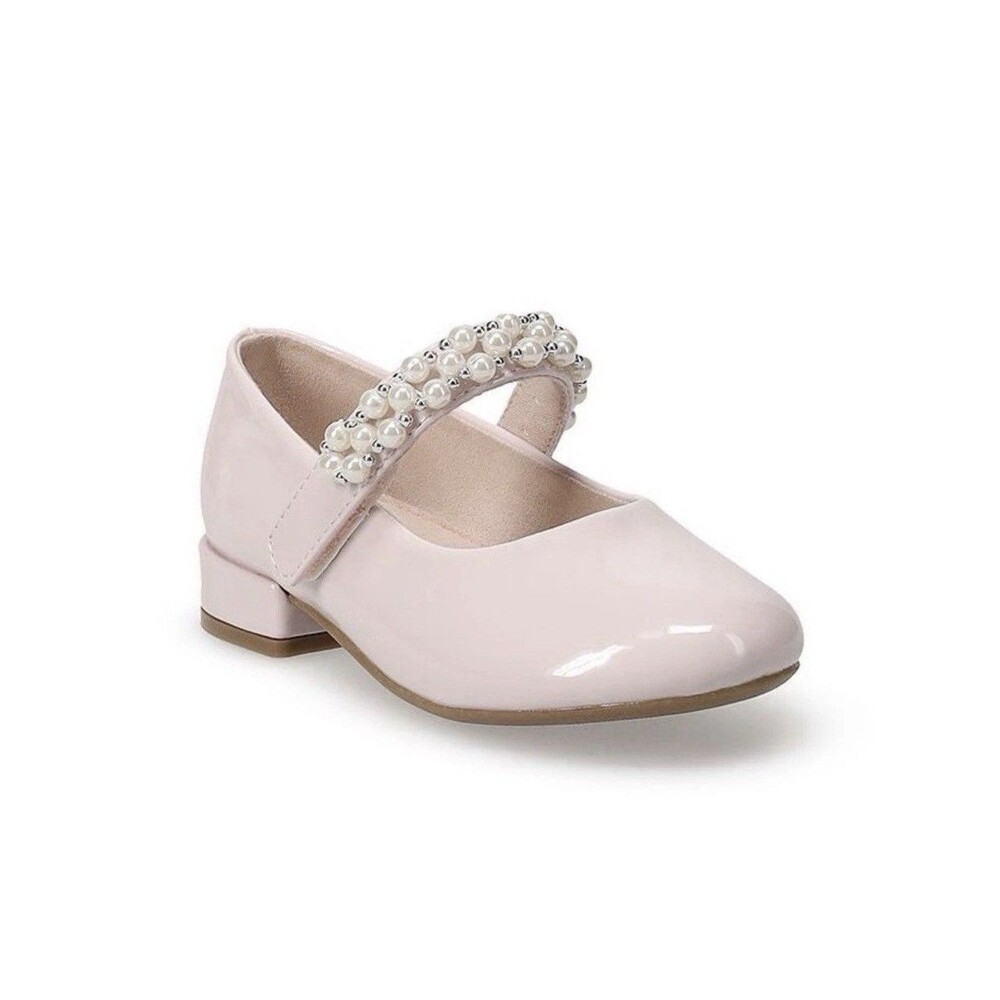 NIB Jumping Beans Maribelle Toddler Girls Pink Patent Mary Jane Dress Shoes 5T